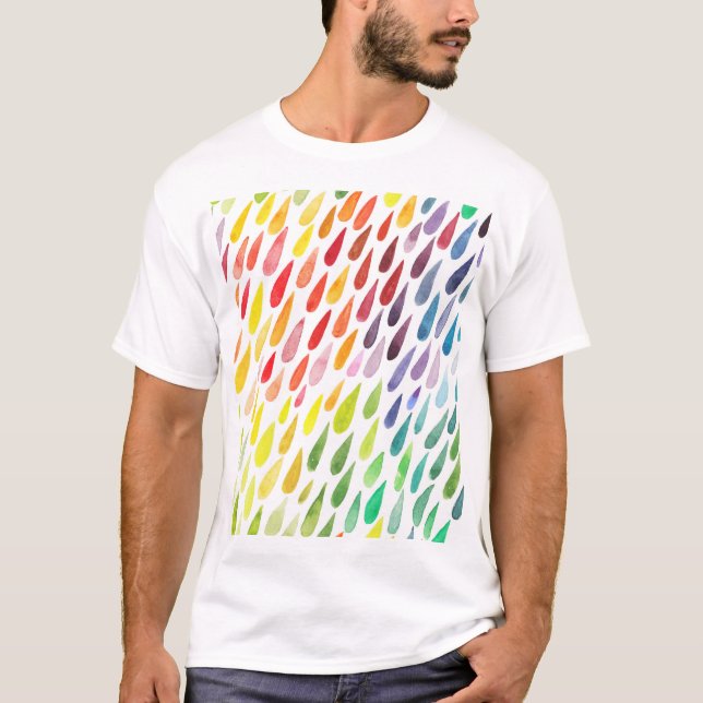 Camiseta Colorido conjunto de salpicaduras de acuarela (Anverso)