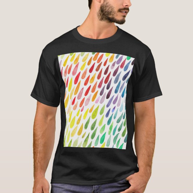 Camiseta Colorido conjunto de salpicaduras de acuarela (Anverso)