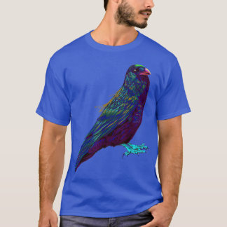 Camiseta Colorido cuervo de pájaro de Raven