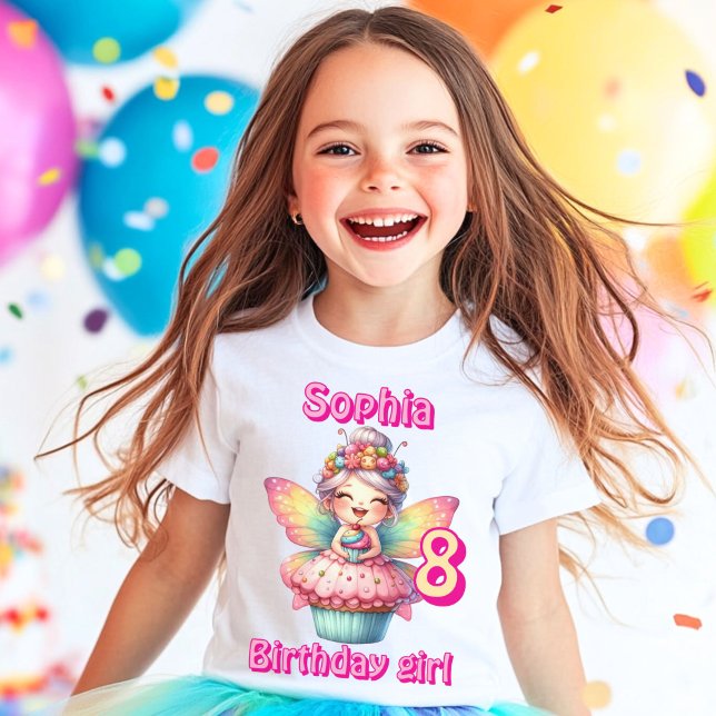 Camiseta Colorido cumpleaños de mariposa de bizcocho (Subido por el creador)