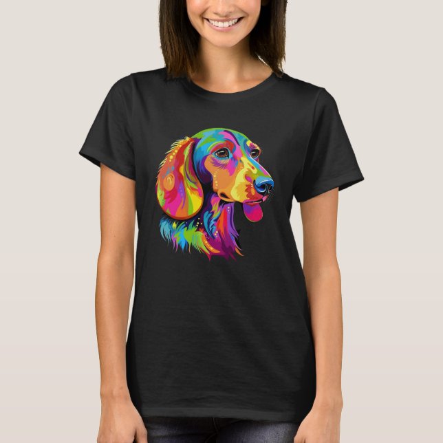 Camiseta Colorido Dachshund (Anverso)