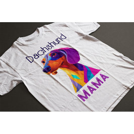 Camiseta Colorido Dachshund Mama T-Shirt