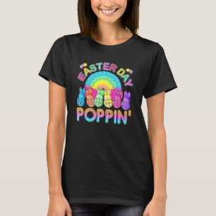 Camiseta Colorido Día de Pascua Poppin Rainbow Bunny Pop Pa