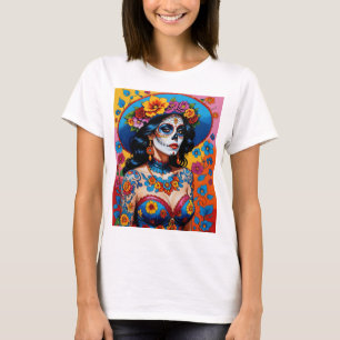Camiseta Colorido Día del Azúcar Muerto