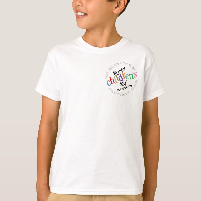 Camiseta Colorido Día Mundial del Niño (Anverso)