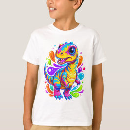 Camiseta Colorido Dino Dino a la raya