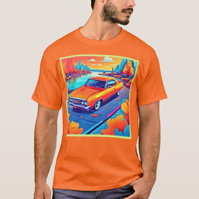 Camiseta Colorido diseño clásico del viaje (Anverso)