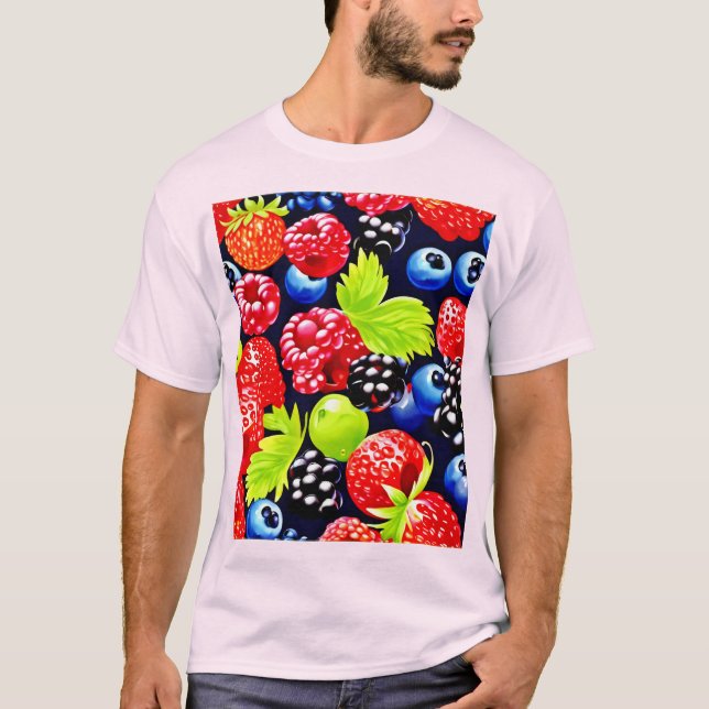 Camiseta Colorido diseño de Berry Medley (Anverso)