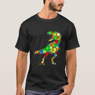 Camiseta Colorido Dot Polka T Rex Dinosaur International Do