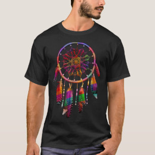 Camiseta Colorido Dreamcatcher Feathers Tribal Native Ameri