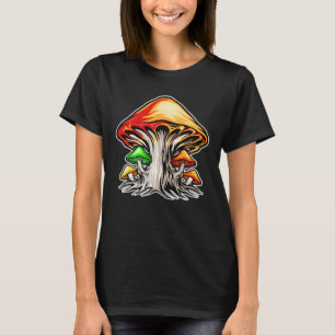 Camiseta Colorido Earthy Psychedelic Mushroom Art