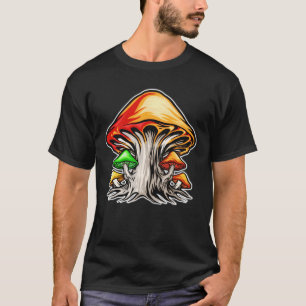 Camiseta Colorido Earthy Psychedelic Mushroom Art
