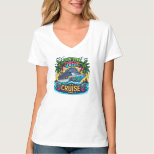 Camiseta Colorido "Es hora de crucero" Cuenta regresiva Bar