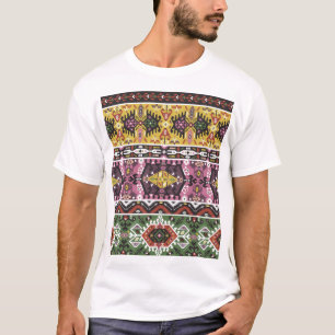 Camiseta Colorido estilo tribal, sin fisuras.