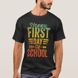 Camiseta Colorido Feliz Primer Día Del Estudiante De Maestr