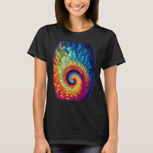 Camiseta Colorido Fibonacci Espiral Colores Psicodélicos Ab