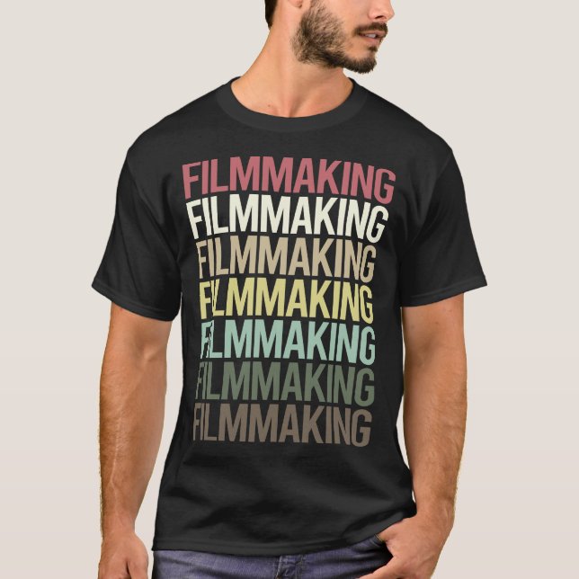 Camiseta Colorido Filmador de Textos Cineasta Filmación (Anverso)