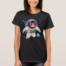 Camiseta Colorido gato astronauta