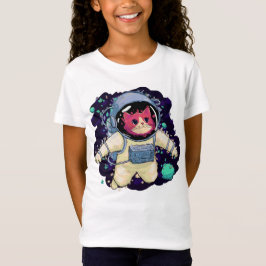 Camiseta Colorido gato astronauta