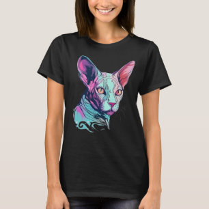 Camiseta Colorido gato Sfinx