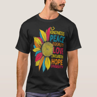 Camiseta Colorido Girasol Paz Inclusión de amor D