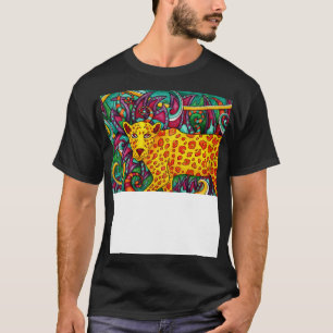 Camiseta Colorido guepardo pintando un animal de jungla art
