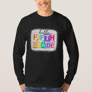 Camiseta Colorido Hola Equipo de Quinto Grado Vintage 1er D
