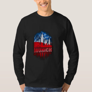 Camiseta Colorido horizonte de Múnich Arte acuarela München