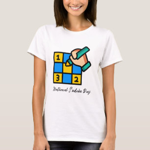 Camiseta Colorido Ilustracion Sudoku Puzzle T
