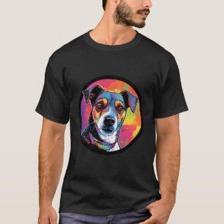 Camiseta Colorido Jack Russell Terrier Dog Dad Graffit