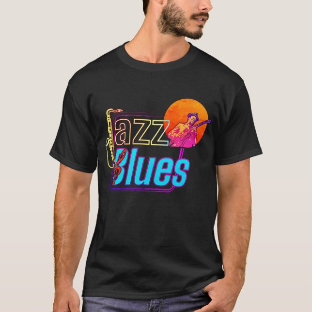 Camiseta Colorido Jazz y Blues Vibes (Anverso)