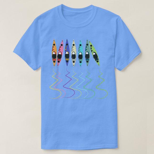 Camiseta Colorido Kayak Lake Life Boating Lover Kayake (Diseño del anverso)
