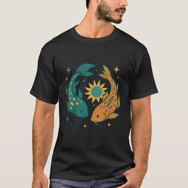 Camiseta Colorido Koi Unisex (Anverso)