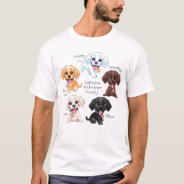 Camiseta Colorido Labrador Recuperador Puppy Pack, Perro Cu