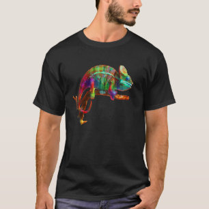 Camiseta Colorido lindo Chameleon Lizard para los Reptiles