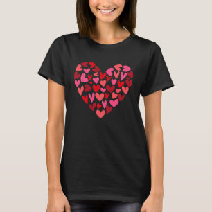 Camiseta Colorido Love Heart Cita El día de San Valentín Ro
