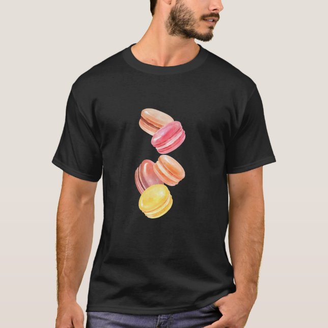 Camiseta Colorido Macarons Watercolor Art (Anverso)