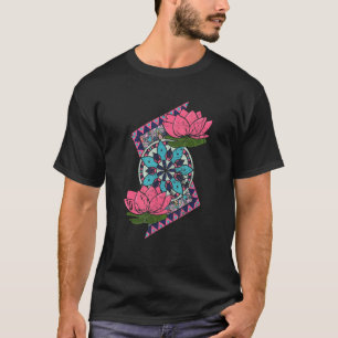 Camiseta Colorido Mandala Lotus Flor Blossom Espiritual Yo