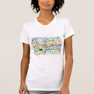 Camiseta ¡Colorido, mapa del índice hermoso, Washington de