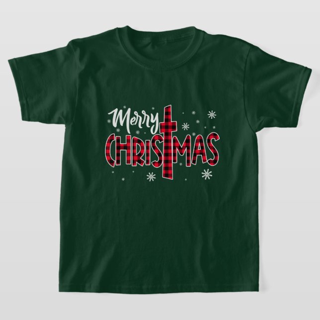 Camiseta Colorido Merry Christmas Text Art Design (Distribución)