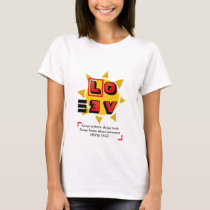 Camiseta Colorido moderno   EL AMOR NUNCA FALLA   1 Cor 13