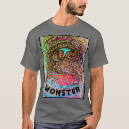 Camiseta Colorido Monstruo del Mar Profundo Art Pen Dibujan