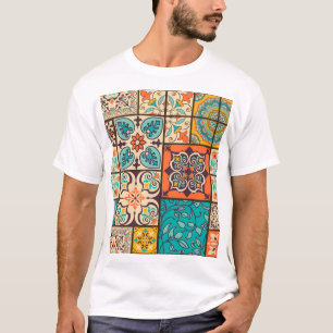 Camiseta Colorido mosaico de mosaico mallico islámico