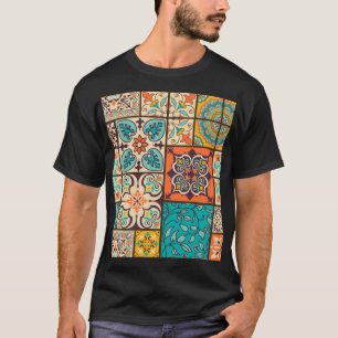 Camiseta Colorido mosaico de mosaico mallico islámico