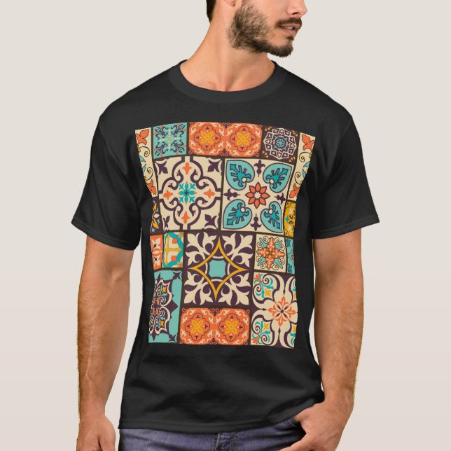 Camiseta Colorido mosaico de motivos islámicos (Anverso)