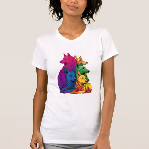 Camiseta Colorido Orgullo LGBT Corazón alemán de perro past
