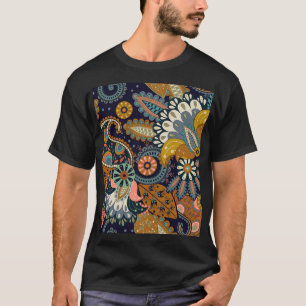 Camiseta Colorido Paisley: Papel de escritorio indio floral