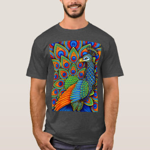 Camiseta Colorido Paisley Peacock Ave arcoiris