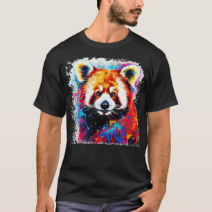Camiseta Colorido Panda Rojo