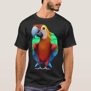 Camiseta Colorido Parrot Macaw Sunset